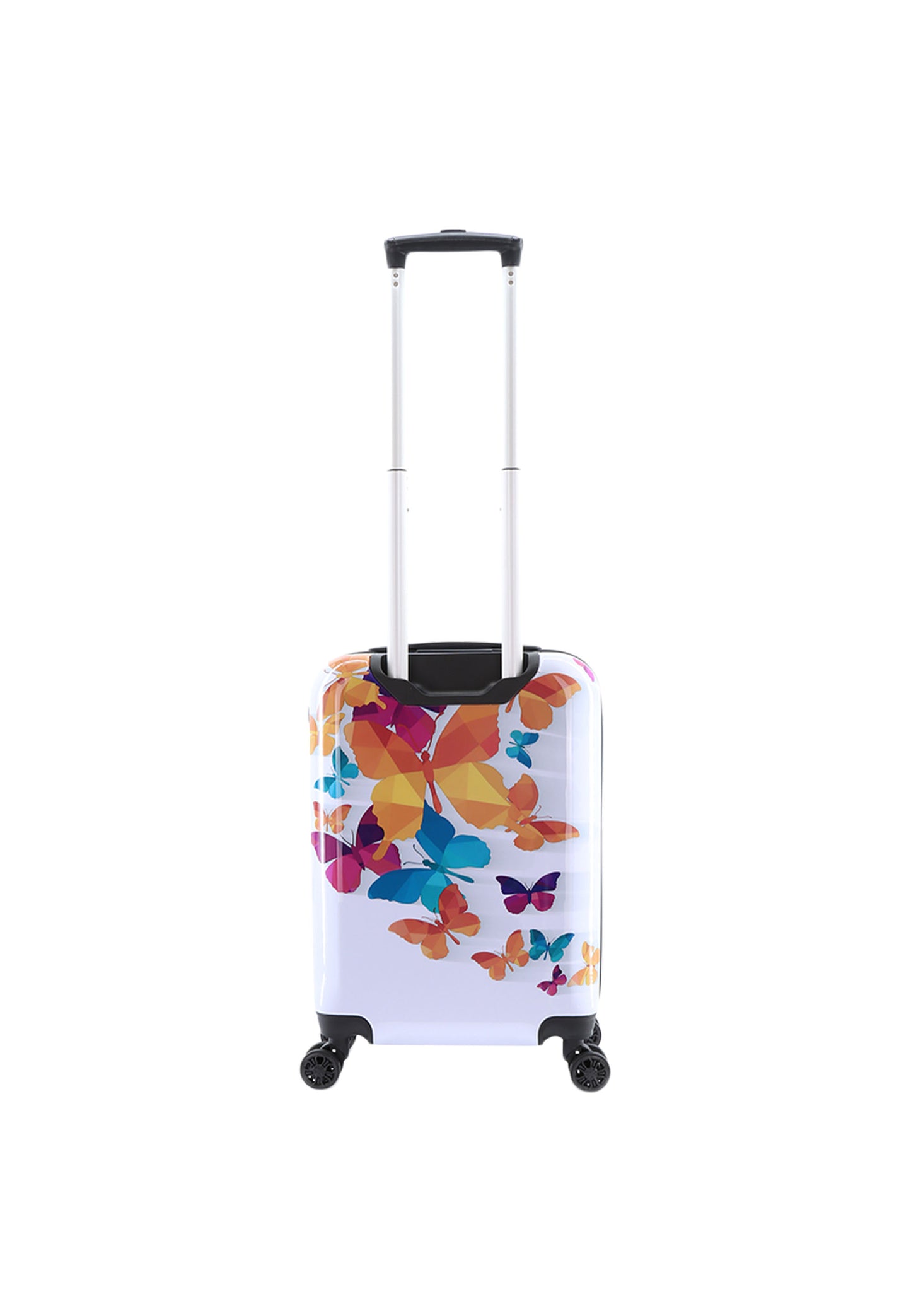 Saxoline Handbagage Harde Koffer / Trolley / Reiskoffer - 55cm (Small) - Butterfly Fun Print