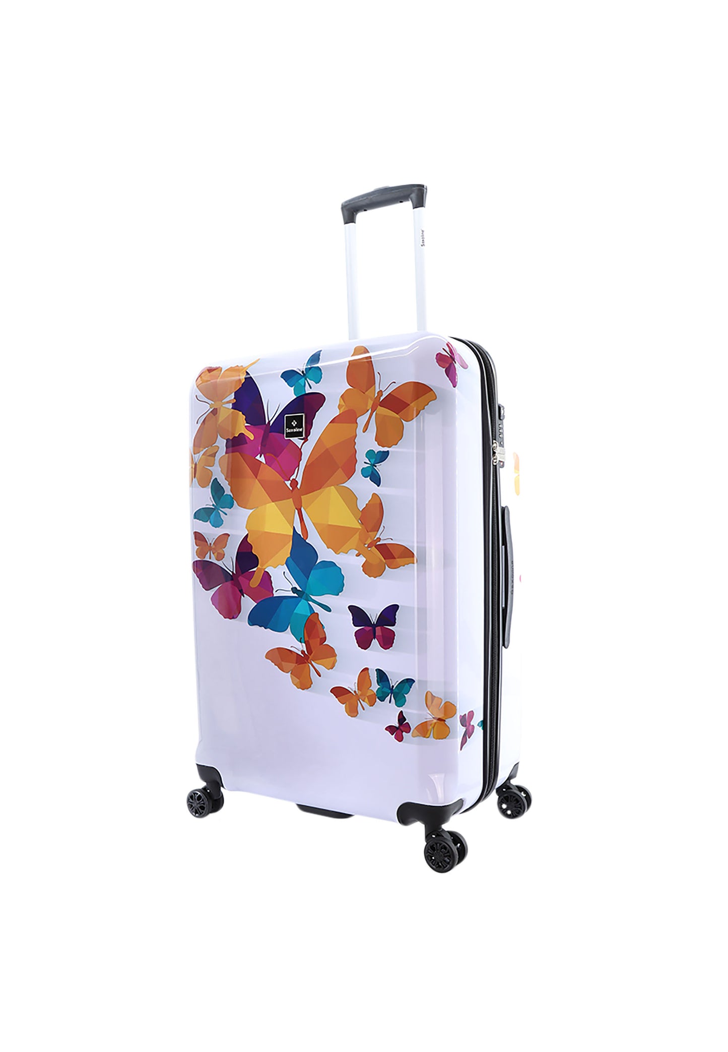 Saxoline Hard Case / Trolley / Travel Case - 76 cm (Large) - Butterfly Fun Print