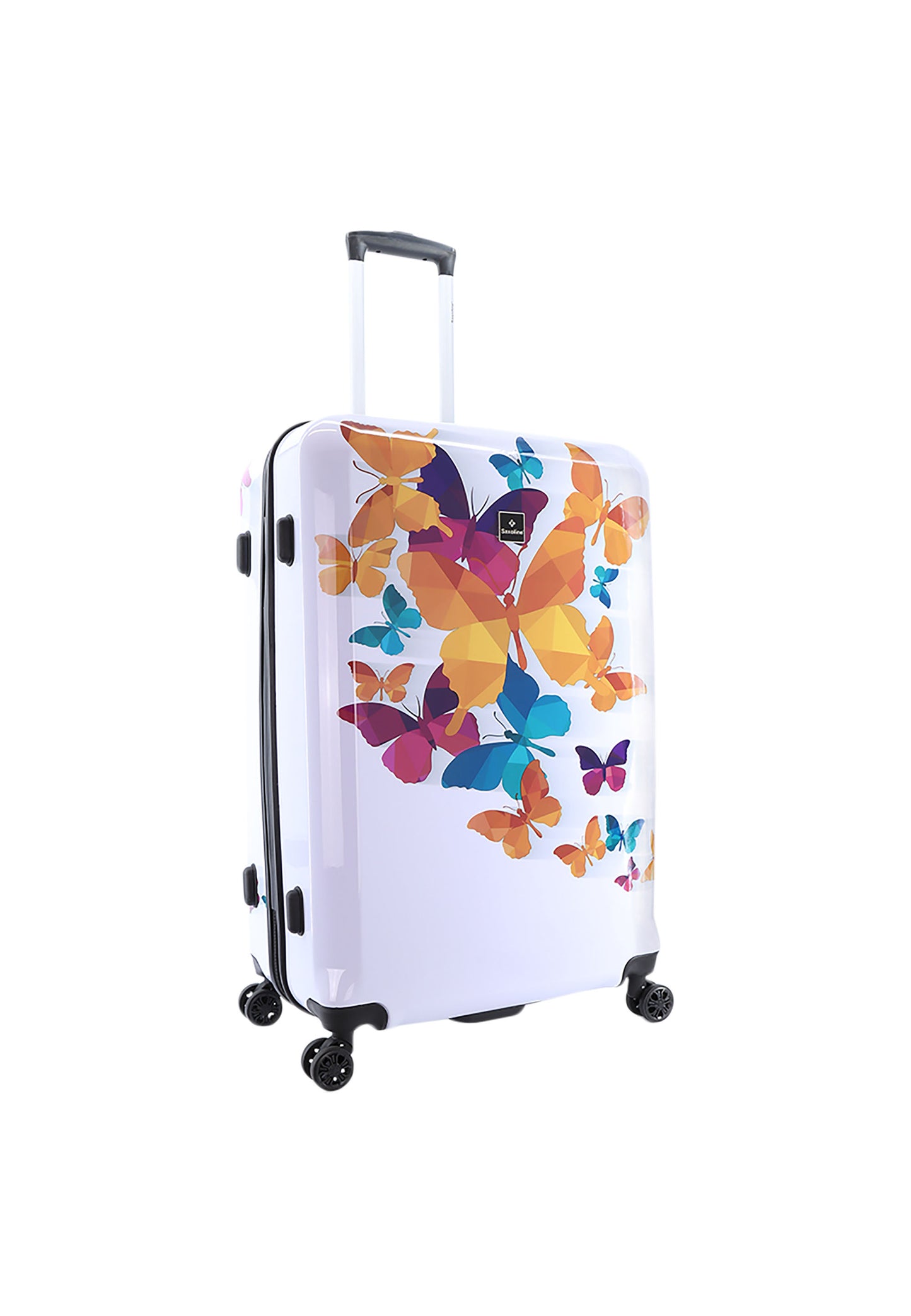 Saxoline Hard Case / Trolley / Travel Case - 76 cm (Large) - Butterfly Fun Print