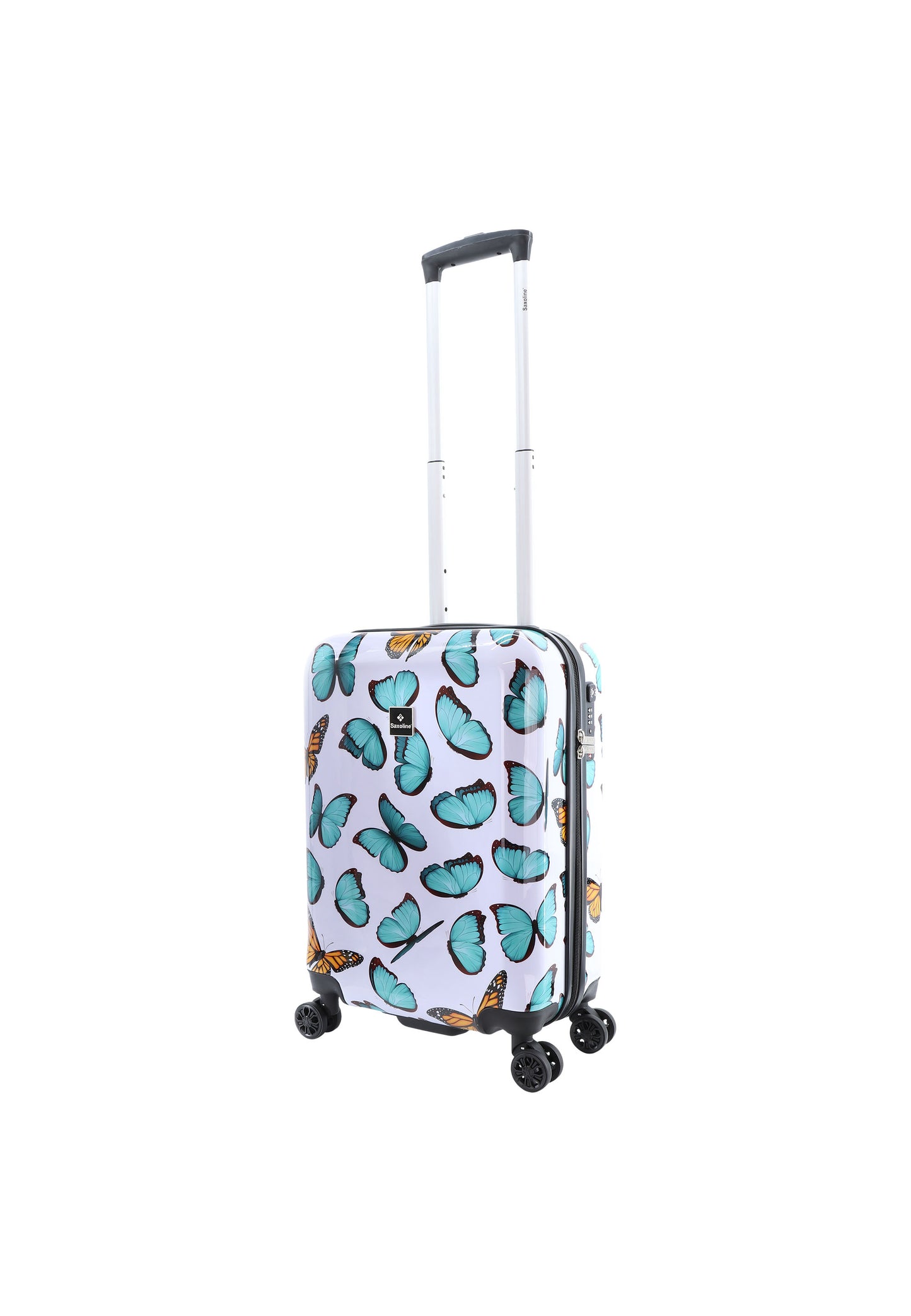 Valise rigide pour bagage à main Saxoline / Trolley / Valise de voyage - 55 cm (Petite) - Imprimé printanier