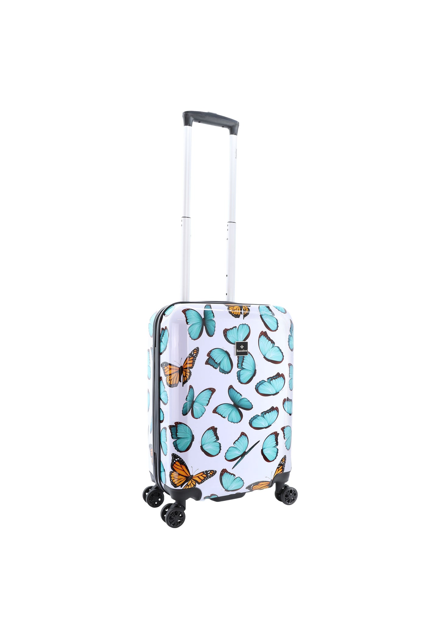 Valise rigide pour bagage à main Saxoline / Trolley / Valise de voyage - 55 cm (Petite) - Imprimé printanier