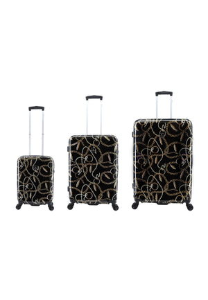 Saxoline Harde Kofferset 3-Delig / Reiskofferset / Trolleyset - S/M/L - Golden Age Print