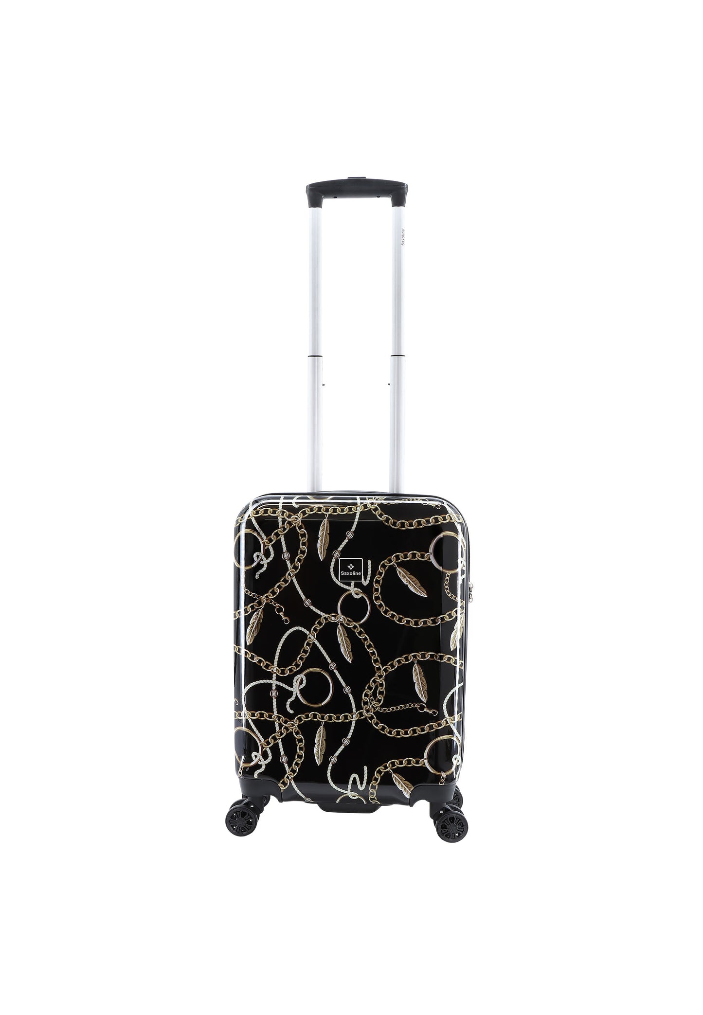 Saxoline Handbagage Harde Koffer / Trolley / Reiskoffer - 55cm (Small) Golden Age Print