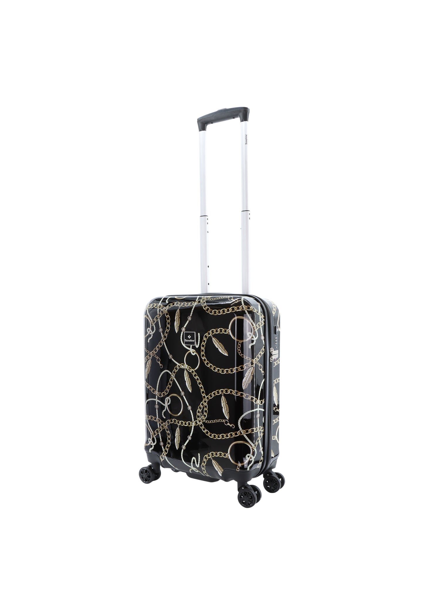 Saxoline Handbagage Harde Koffer / Trolley / Reiskoffer - 55cm (Small) Golden Age Print