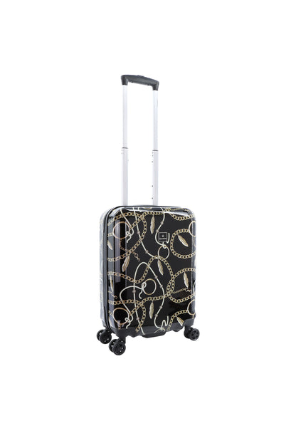 Saxoline Handbagage Harde Koffer / Trolley / Reiskoffer - 55cm (Small) Golden Age Print