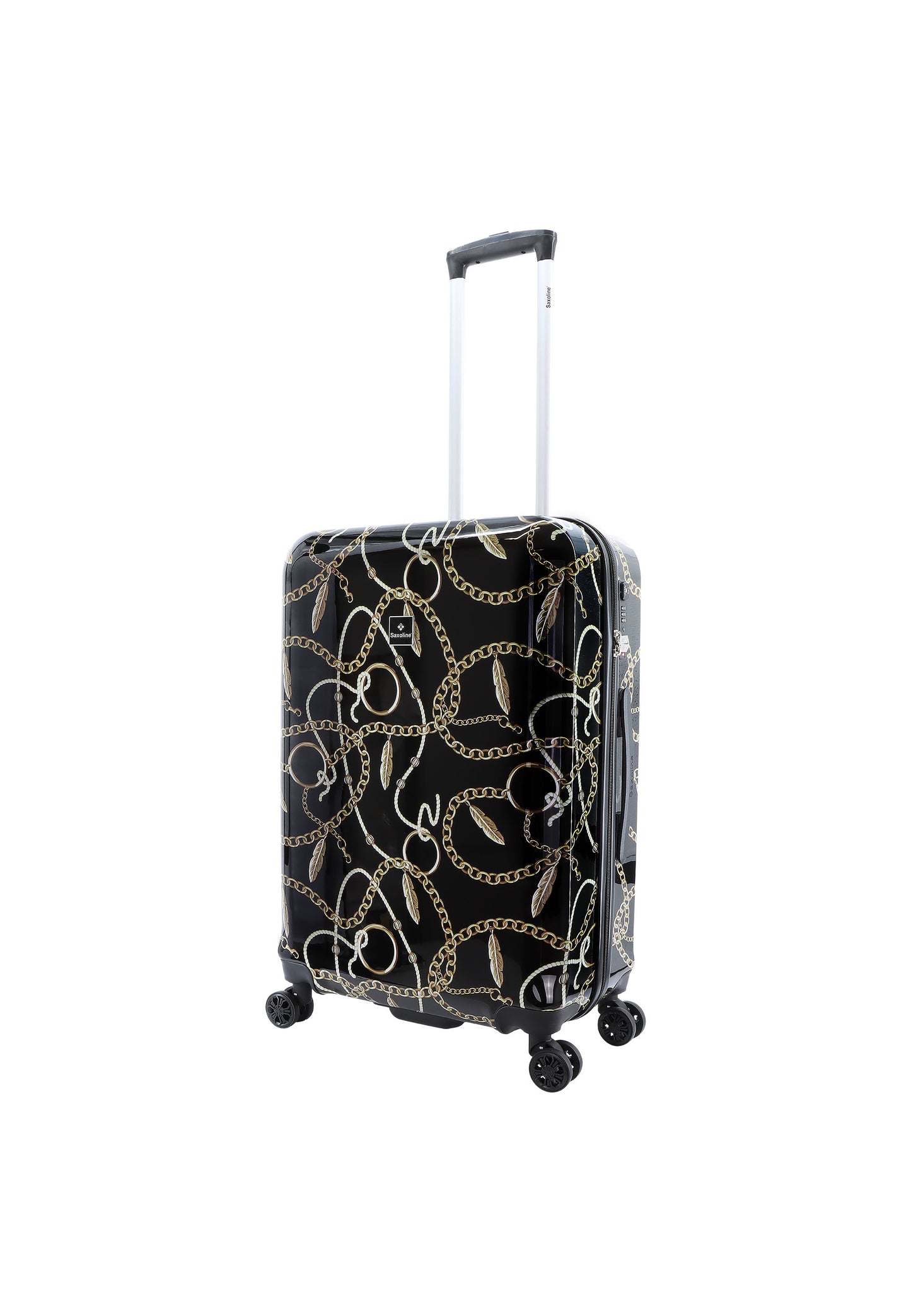 Saxoline Harde Koffer / Trolley / Reiskoffer - 66 cm (Medium) - Golden Age Print