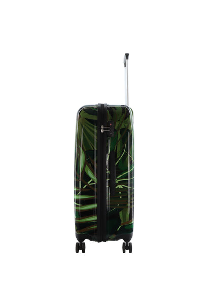 Saxoline Étui Rigide / Trolley / Étui de Voyage - 74 cm (Large) - Imprimé Feuilles de Palmier