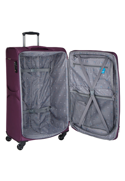 Saxoline Blue Valise souple / Trolley / bagage de voyage - 78 cm (Large) - Alpine - Aubergine