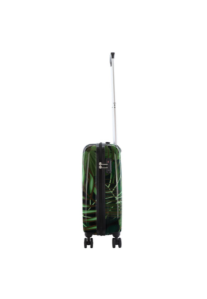 Saxoline Handbagage Harde Koffer / Trolley / Reiskoffer - 55cm (Small) - Palm Leaves Print