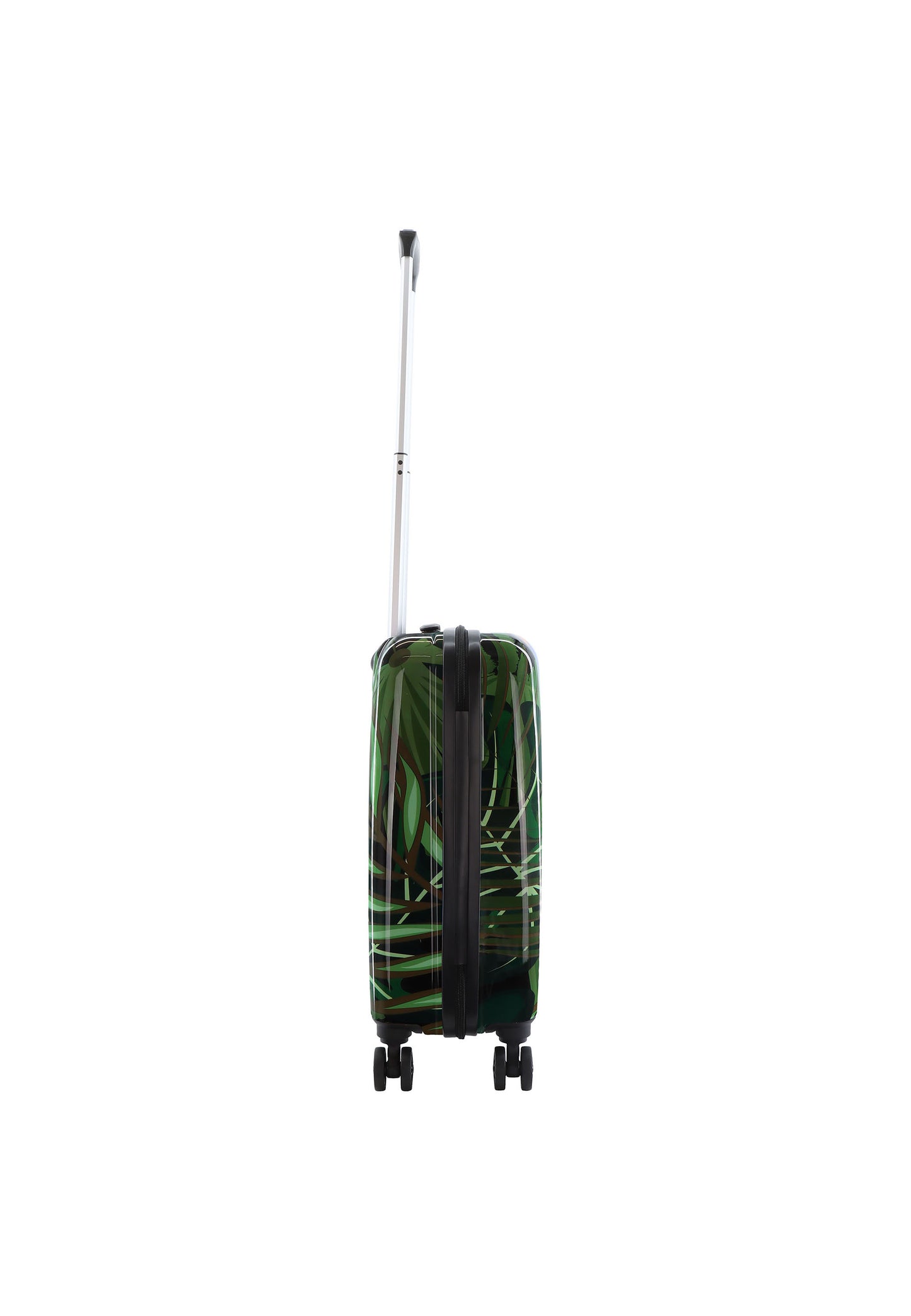 Valise rigide pour bagage à main Saxoline / Trolley / Valise de voyage - 55 cm (Petite) - Imprimé feuilles de palmier