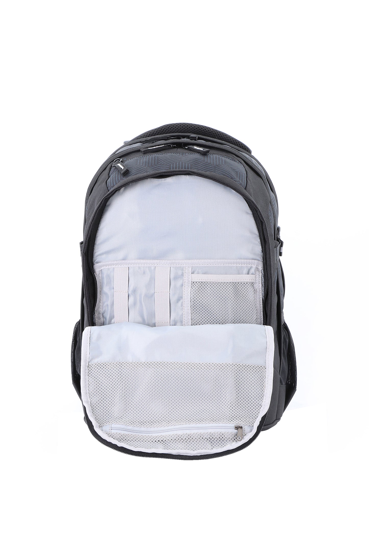 Sac à dos scolaire 2be avec compartiment pour ordinateur portable 15 pouces | sac de sport | étui à crayons | Noir/Gris