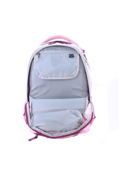 2be Sac à dos scolaire avec compartiment pour ordinateur portable 15 pouces | sac de sport et trousse à crayons | Rose