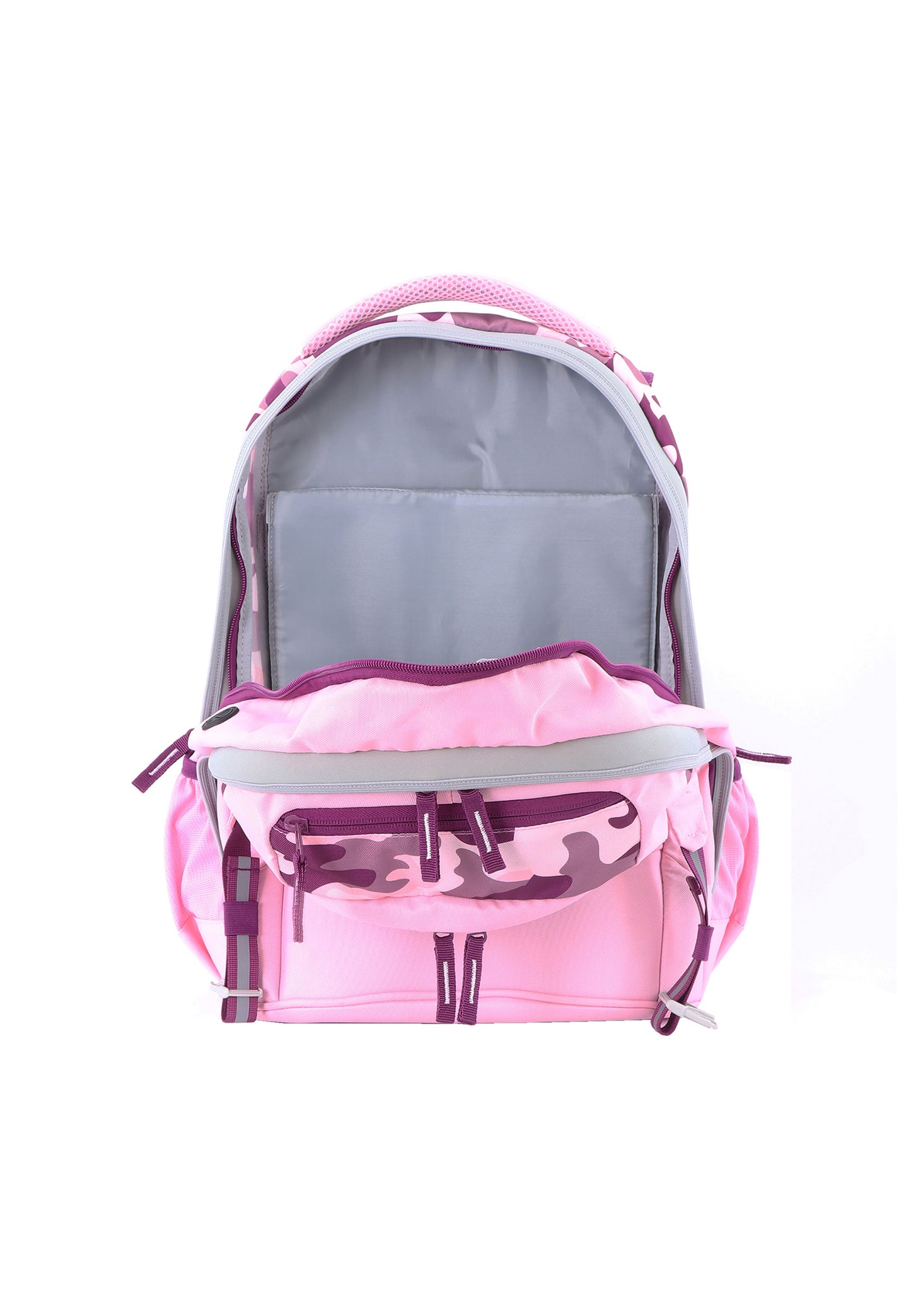 2be Sac à dos scolaire avec compartiment pour ordinateur portable 15 pouces | sac de sport et trousse à crayons | Rose