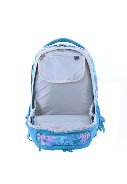 Sac à dos scolaire 2be | Sac à dos pour ordinateur portable 15 pouces avec sac de sport et trousse – Turquoise