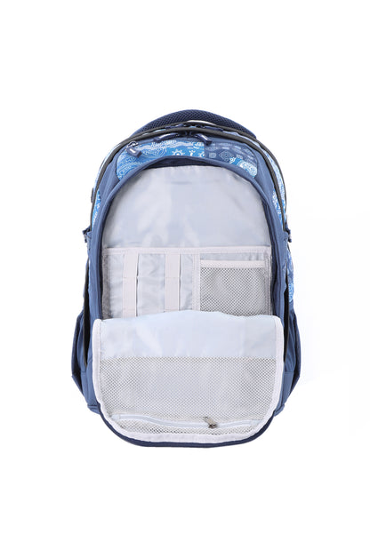 2be Sac à dos scolaire avec dos ergonomique - Compartiment ordinateur 15 pouces - Sac de sport &amp; Trousse - Bleu roi