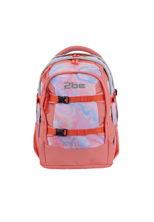 2be - Schoolrugzak met 15 inch Laptopvak – Coral Pink