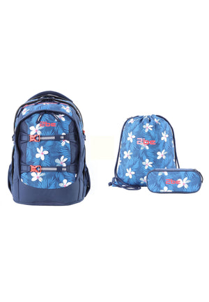 Sac à dos scolaire 2be| cartable avec compartiment pour ordinateur portable de 15 pouces | sac de sport et trousse – Bleu