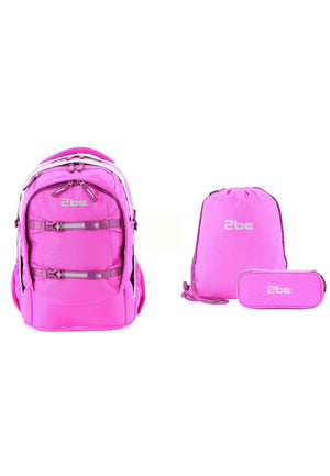 Roze 2Be schoolrugzakmet ergonomische rug