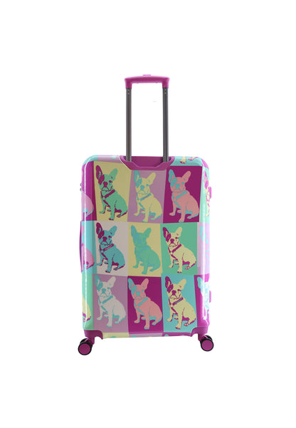 Valise rigide / trolley / valise de voyage Saxoline bleu - 67 cm (moyen) - Bulldog Emotion Print