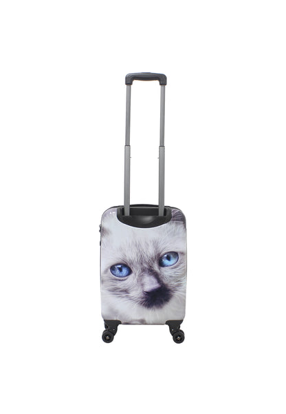Saxoline harde Handbagage | Trolley met print- 54cm (S) - White Cat – productafbeelding 4