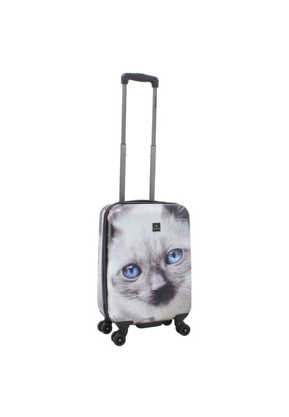 Saxoline harde Handbagage | Trolley met print- 54cm (S) - White Cat – productafbeelding 6