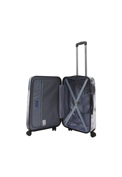 Saxoline Étui Rigide / Trolley / Valise de Voyage - 67 cm (Moyen) - Imprimé Chat Blanc