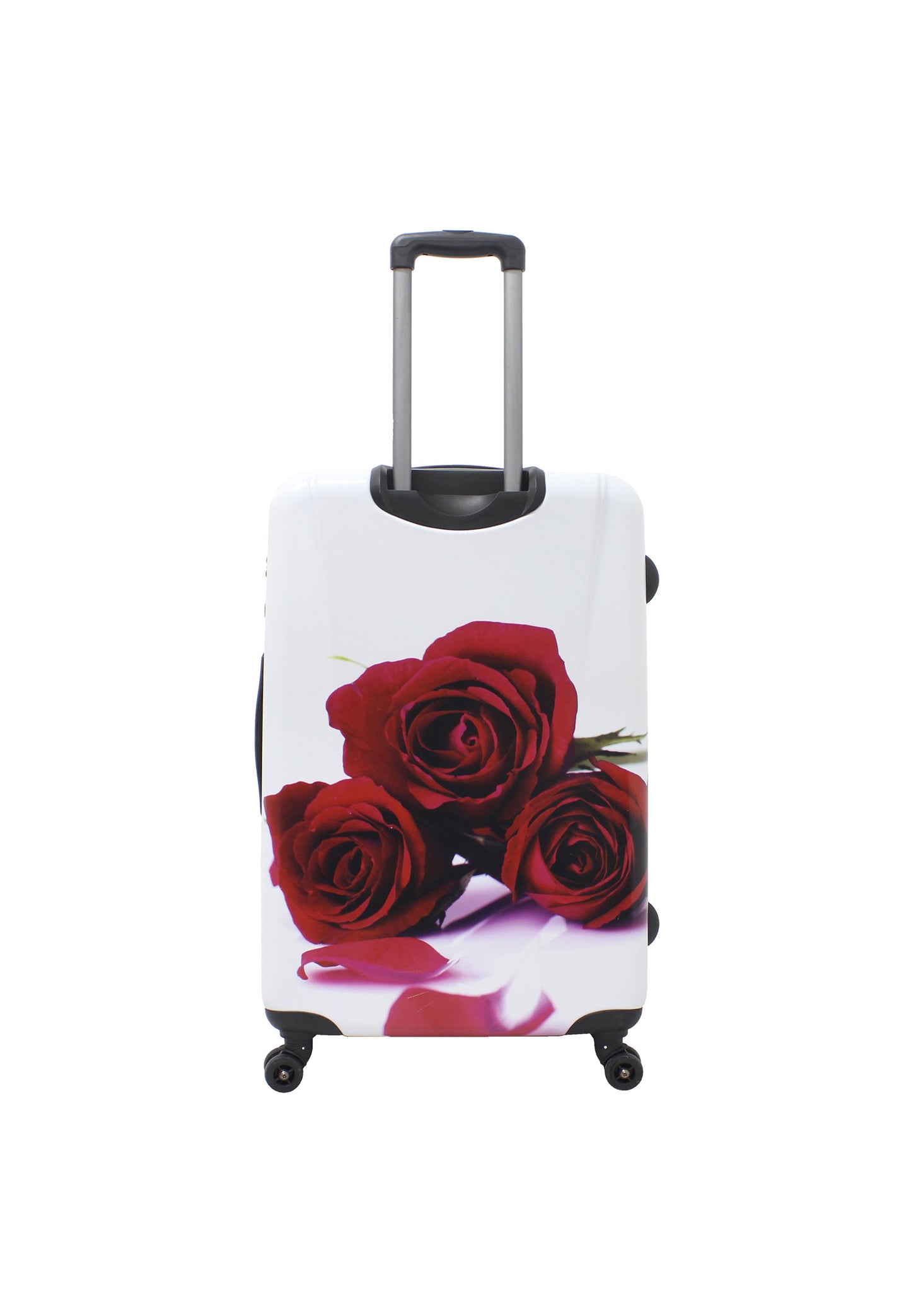 Valise Rigide / Trolley / Valise de Voyage Saxoline - 78 cm (Large) - Imprimé Roses Rouges