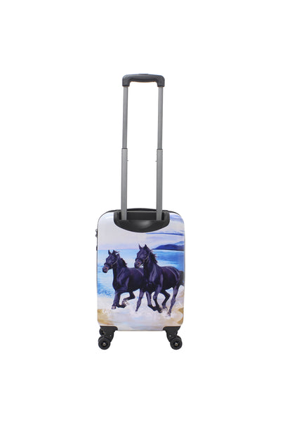 Saxoline Handbagage Harde Koffer / Trolley / Reiskoffer - 54cm (Small) - Black Horse Print