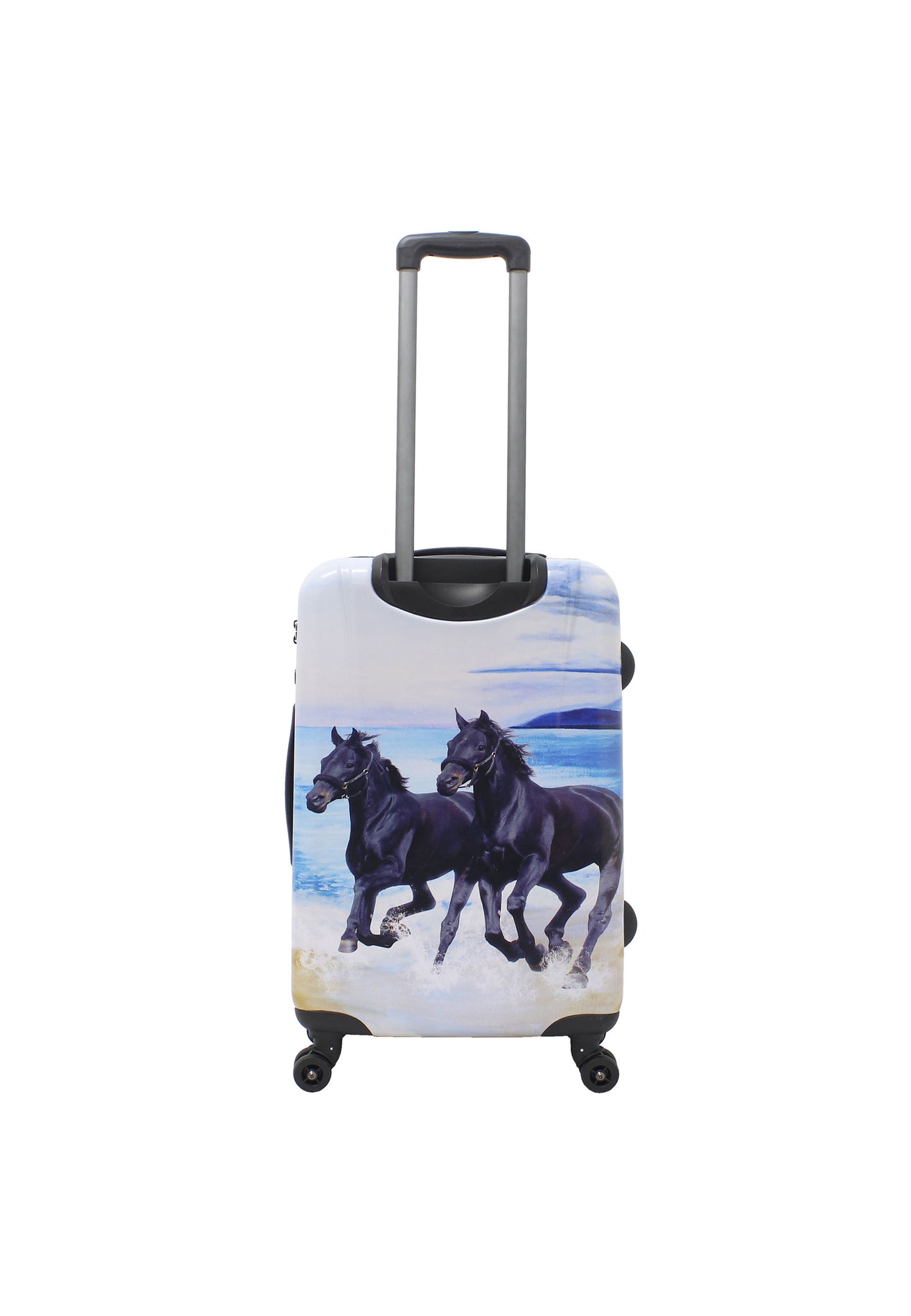 Saxoline Harde Koffer / Trolley / Reiskoffer - 67 cm (Medium) - Black Horse Print