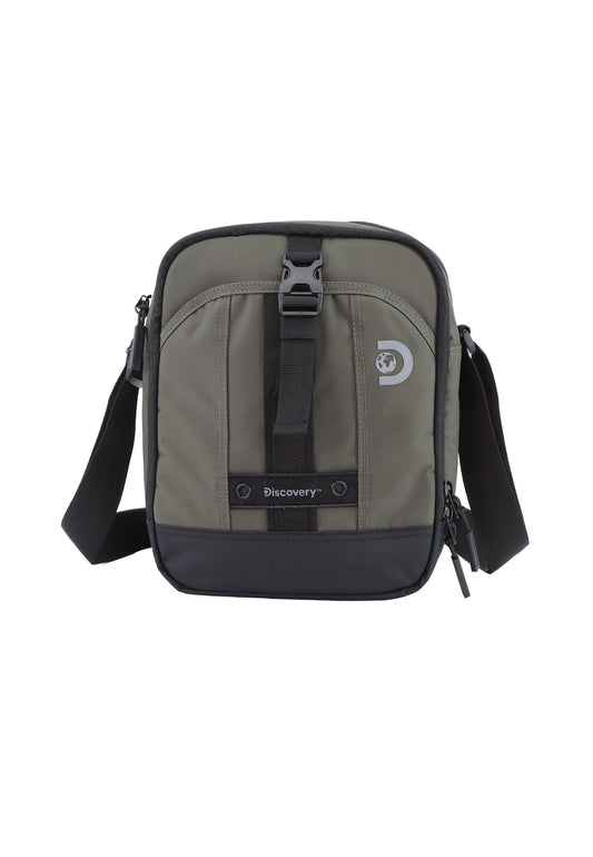 Discovery Shield schoudertas in khaki, vooraanzicht