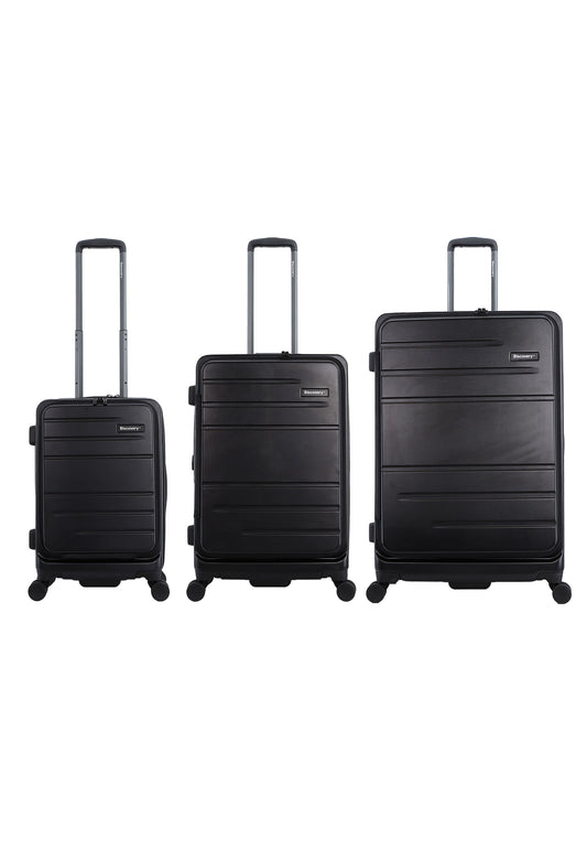 Ensemble de valises rigides Discovery 3 pièces / ensemble de trolley / ensemble de valises de voyage - Patrol - Anthracite