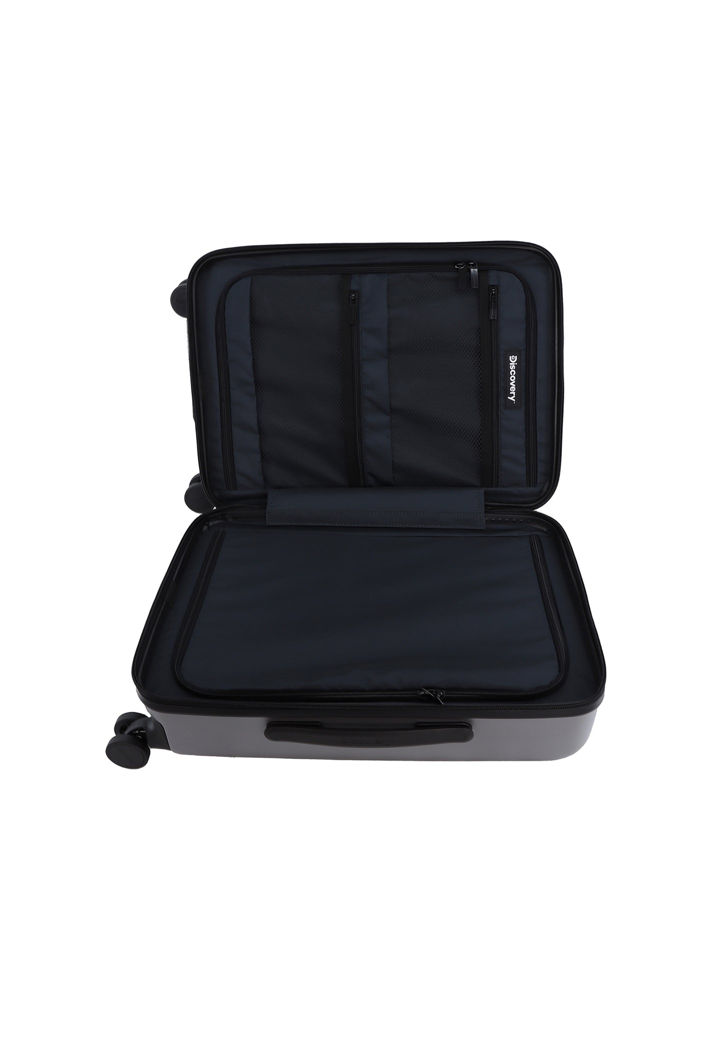 Discovery Patrol harde Handbagage Koffer met laptopvak - 55 cm (S) - Zilver