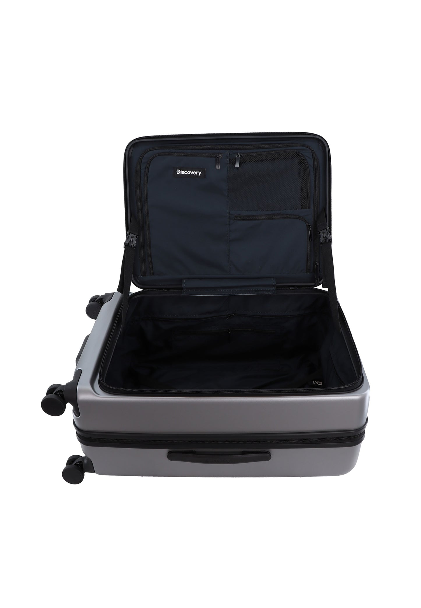 Étui rigide Discovery Patrol | Chariot | Valise de voyage - 67 cm (M) - Gris argenté