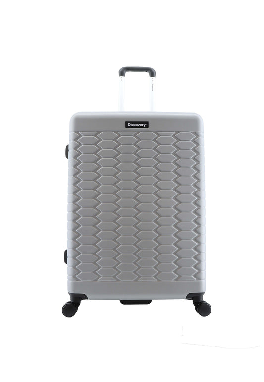 Discovery - Reptile | Harde Koffer / Trolley / Reiskoffer / Valies - 77 cm (Large) - Zilver