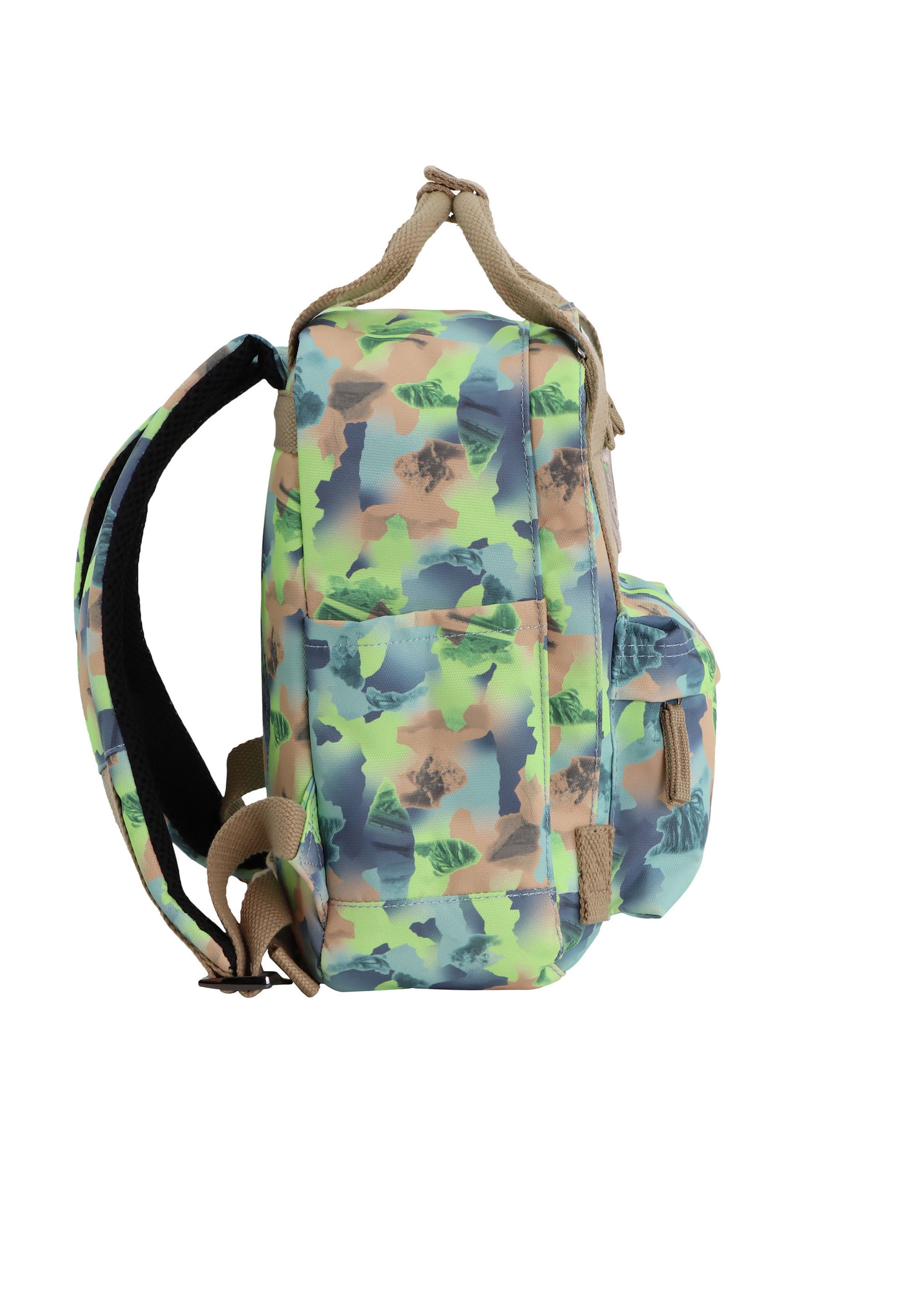 kleine trendy camougflage rugzakje om mee uit te gaan.