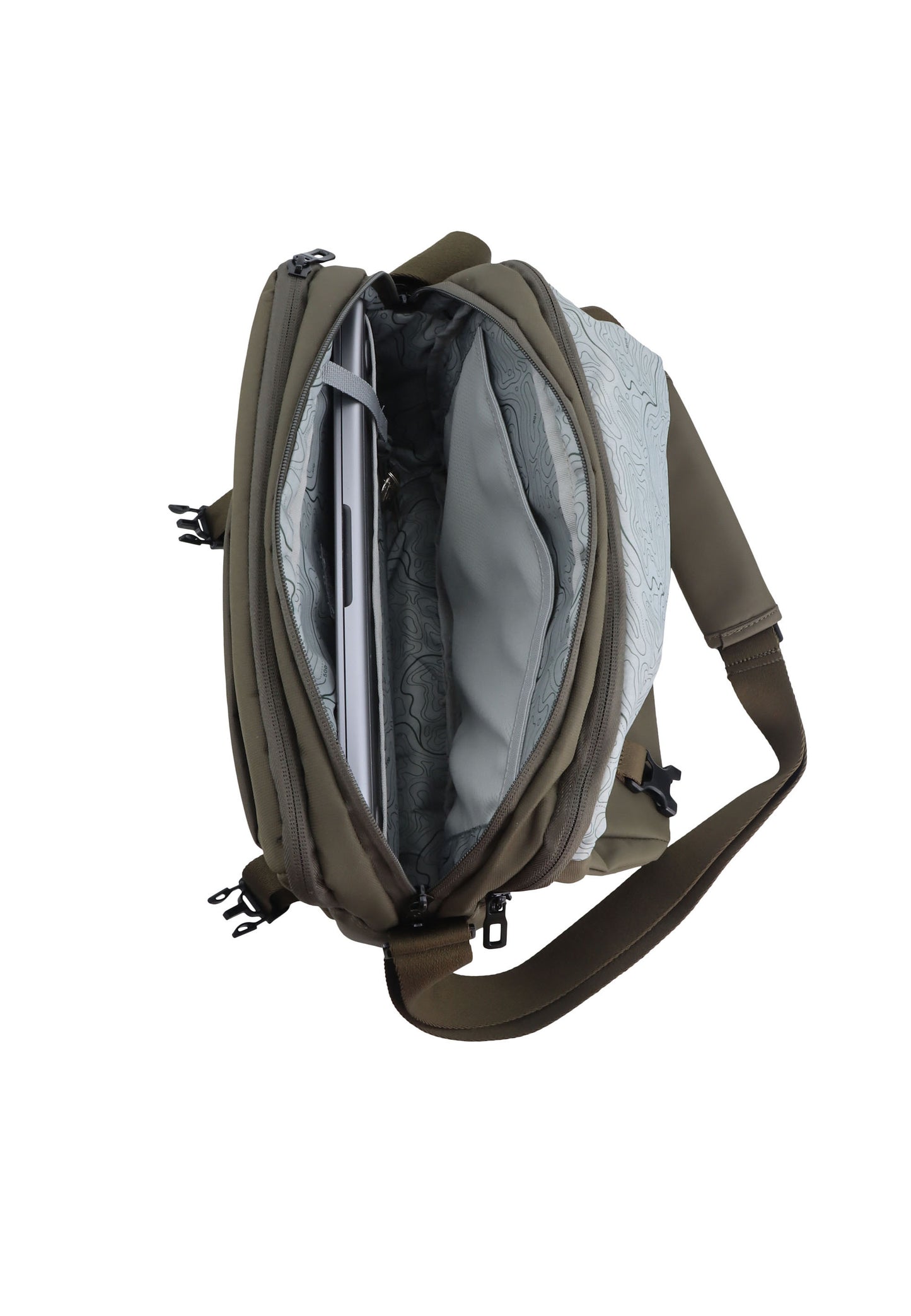 Discovery Downtown Laptop Messengetas / Schoudertas Khaki