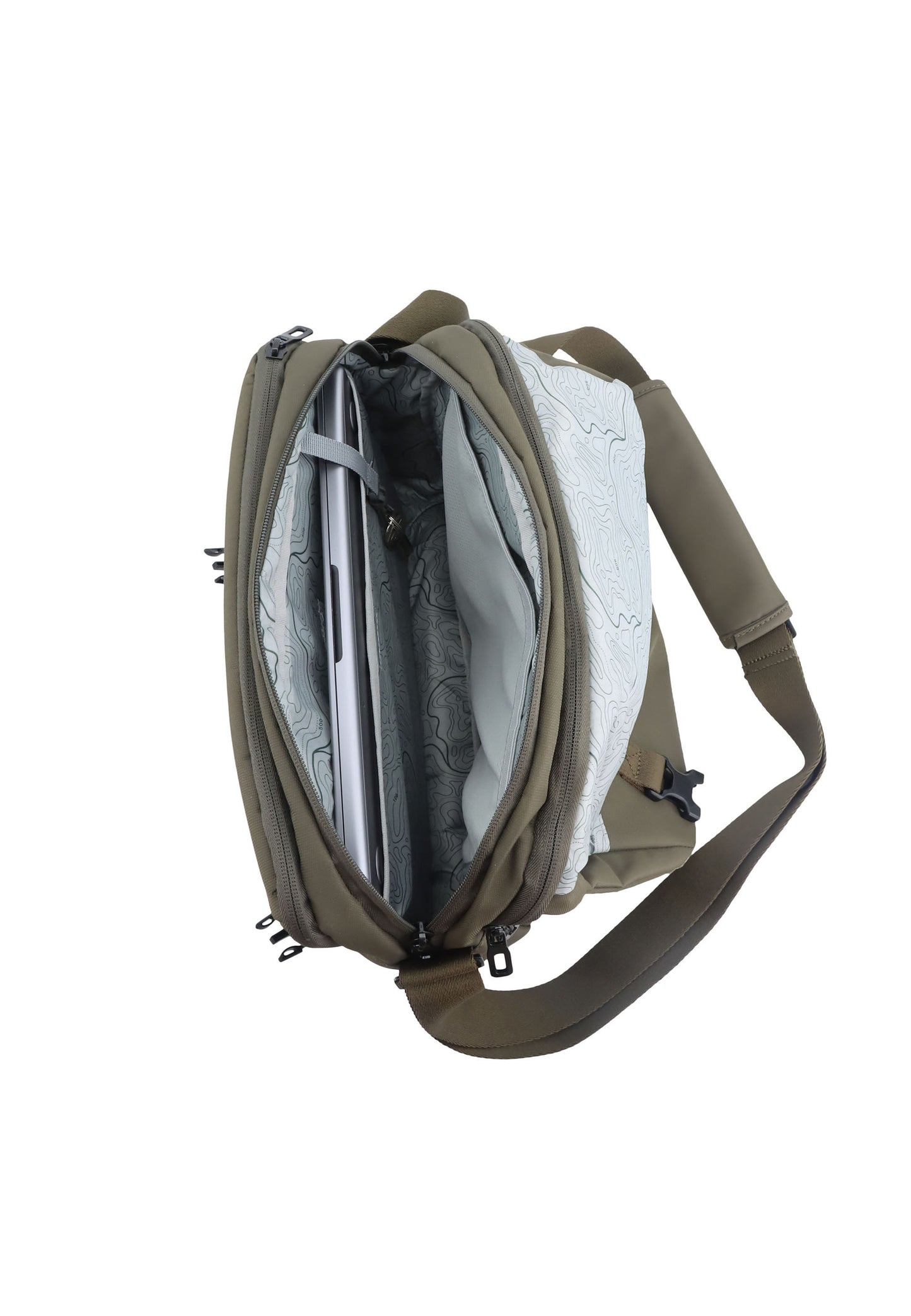 Discovery Schoudertas | Laptop Messenger tas Downtown - Khaki - D00950.11