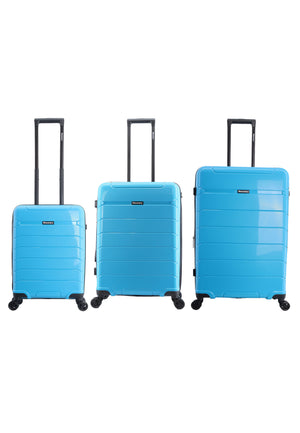 Discovery Skyward Harde Kofferset 3-Delig / Trolleyset / Reiskofferset - Blauw