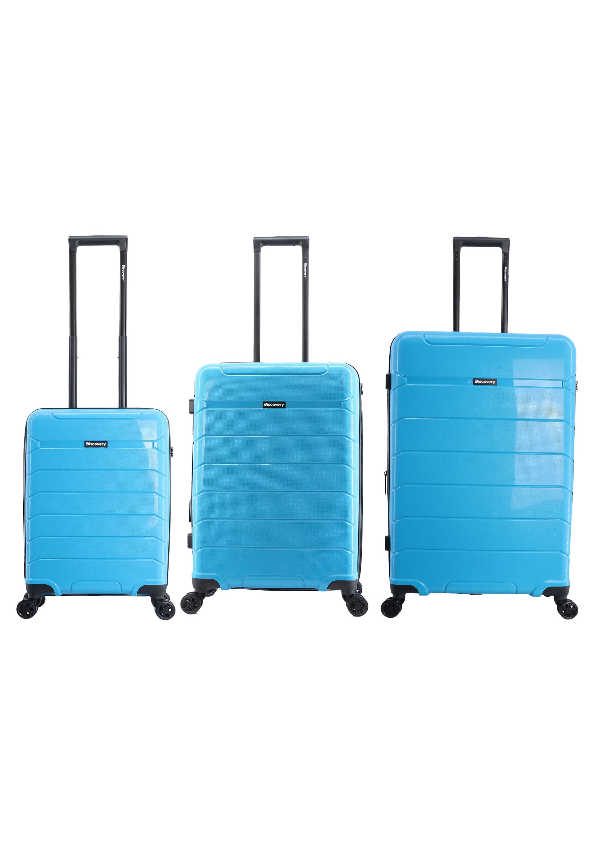 Discovery Skyward Harde Kofferset 3-Delig / Trolleyset / Reiskofferset - Blauw