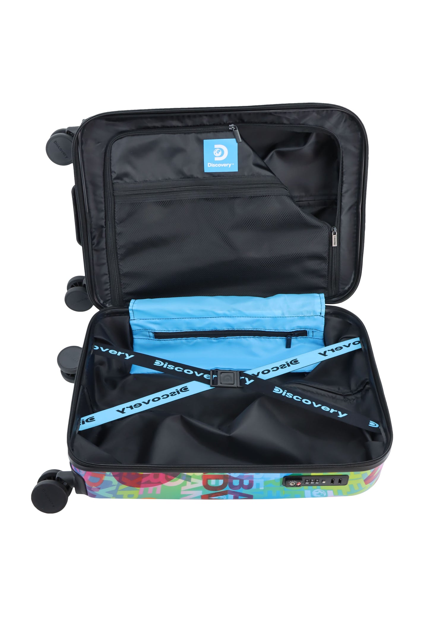 Discovery Handbagage Harde Koffer / Trolley / Reiskoffer - 55 cm (Small) - Explore The World  Print