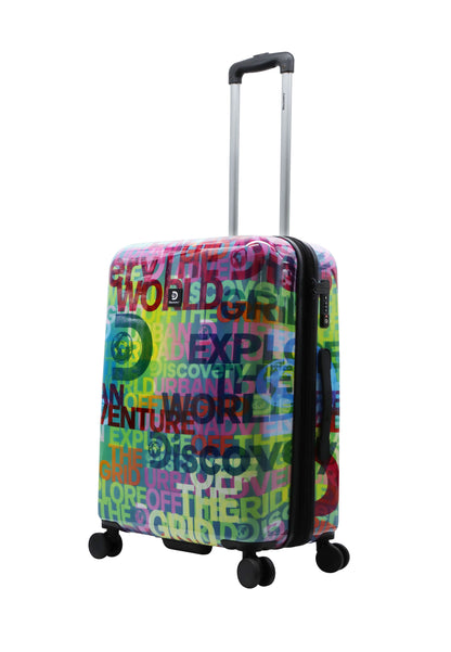 Discovery Harde Koffer / Trolley / Reiskoffer - 67 cm (Medium) - Explore The World Print