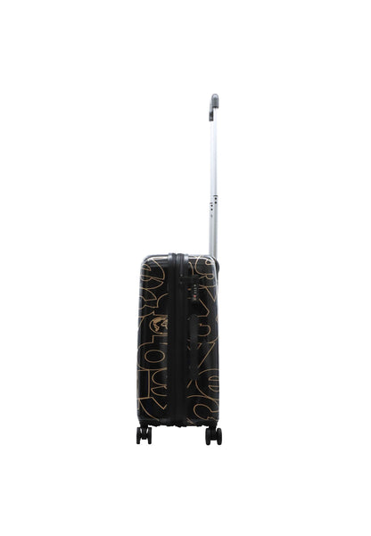 Discovery Gold harde Handbagage Koffer / Trolley met print - 55 cm S