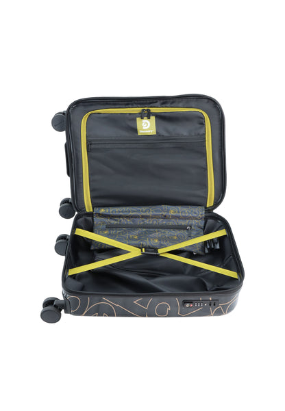 Discovery Gold harde Handbagage Koffer / Trolley met print - 55 cm S