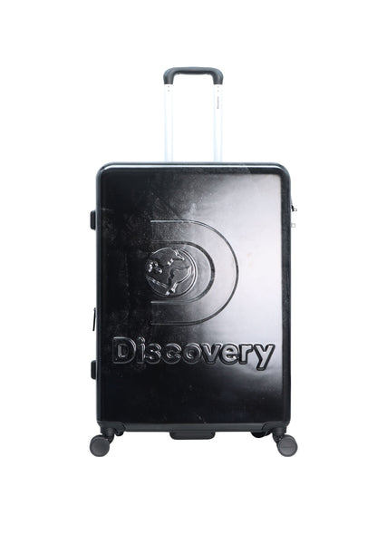 Discovery Stone harde reiskoffer in zwart, frontaal in beeld, alternatieve uitsnede