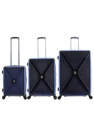 Discovery Crossroad Harde koffer set / Trolley set / Reiskoffer set - (S/M/L) Blauw