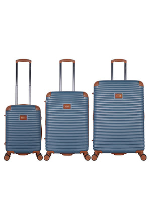 ELLE - Glam | Harde koffer set / Trolley set / Reiskoffer set - (S/M/L) - Blauw