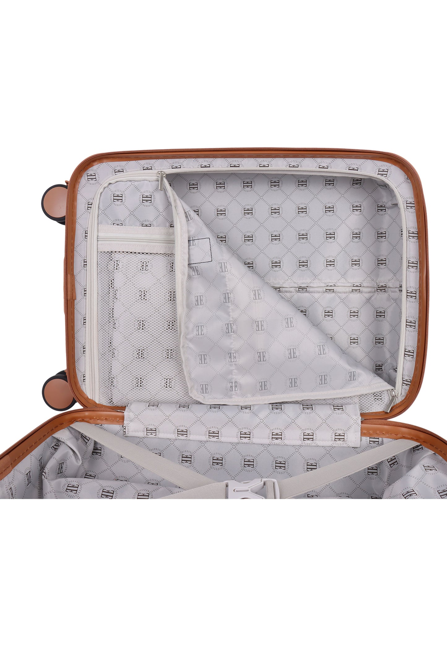 ELLE - Glam | Bagage cabine / Valise rigide / Trolley / Valise de voyage - (Small) - Crème