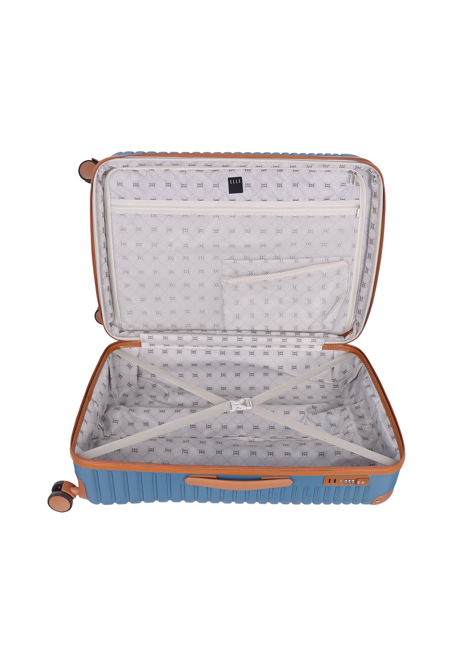 ELLE - Glam | Harde koffer / Trolley / Reiskoffer - (Large) - Blauw