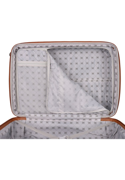 ELLE - Glam | Coffret de valises rigides / Coffret de trolley / Coffret de valises de voyage - (S/M/L) - Crème