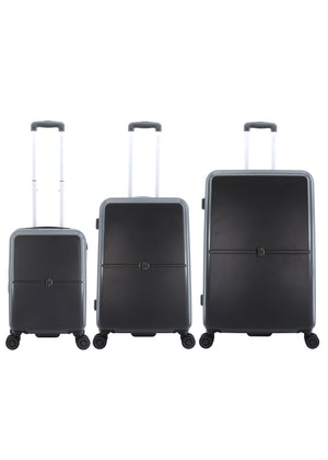 ELLE Harde Kofferset 3-Delig / Reiskofferset / Trolleyset - Chic - Antraciet